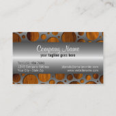 銀フェイク金属モダントレンディー木目パターン 名刺 (裏面)