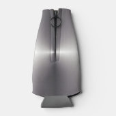 銀フェイク金属缶又はボトルホルダ名前をカスタムする ボトルクーラー (裏面)