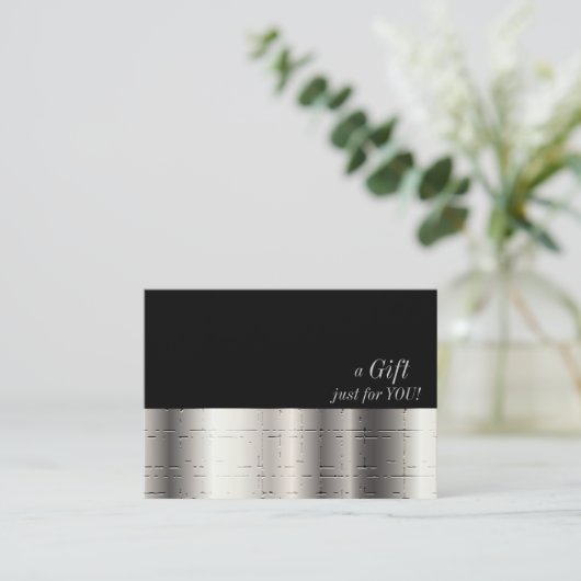 銀フェイク金性贈与証書 割引カード (スタンド正面)