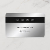 銀フェイク金製クレジットカード 名刺 (裏面)