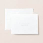 銀フォイルエレガントビジネスホリデークリスマス 箔カード (裏面封筒付き)