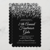 銀フォーマル企業の流星の資金調達 招待状 (正面/裏面)