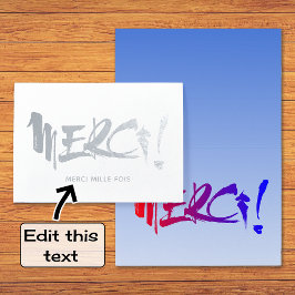 銀フランスの感謝していさん 箔カード