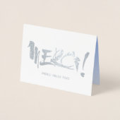 銀フランスの感謝していさん 箔カード (正面)