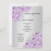 銀フローラエレガントレモダンス 招待状 (正面)