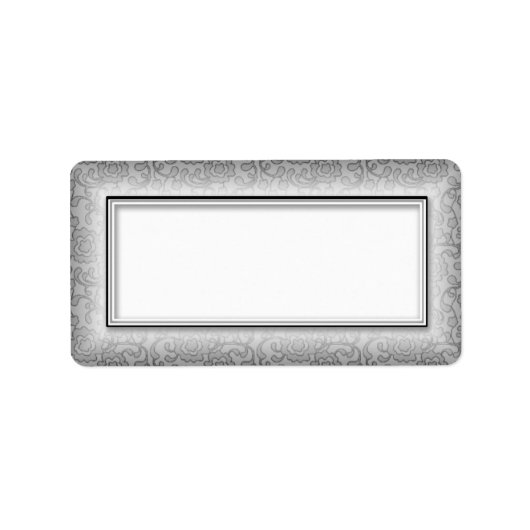 銀フローラ旋回空白の住所 シール (正面)