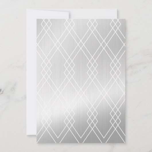 銀ブラシモダンストロークランジェリーシャワー招待状 招待状 (裏面)