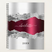 銀ブルゴーニュ灰石大理石名台本2023 プランナー手帳 (正面)