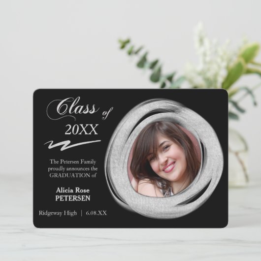 銀ブ絵を描ラシフレーム卒業発表 案内状 (スタンド正面)