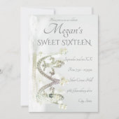 銀プリンセスエレガントモダンSweet sixteen 招待状 (正面)