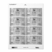 銀プロフェッショナルモダン顔血清 ラベル (フルシート)