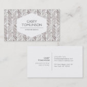 銀ヘリンボーン水カラーのアートワーク 名刺 (正面/裏面)