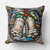 銀ベルフェイクステンドグラス クッション (正面)