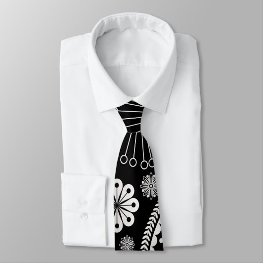 銀ペイズリー模様 ネクタイ (タイ)