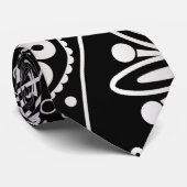 銀ペイズリー模様 ネクタイ (ロール)