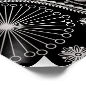 銀ペイズリー模様 ポスター (コーナー)