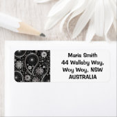 銀ペイズリー模様 ラベル (インサイチュ)