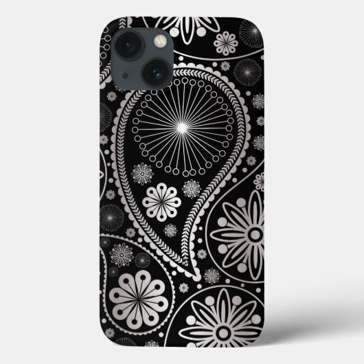 銀ペイズリー模様 Case-Mate iPhoneケース (裏面)