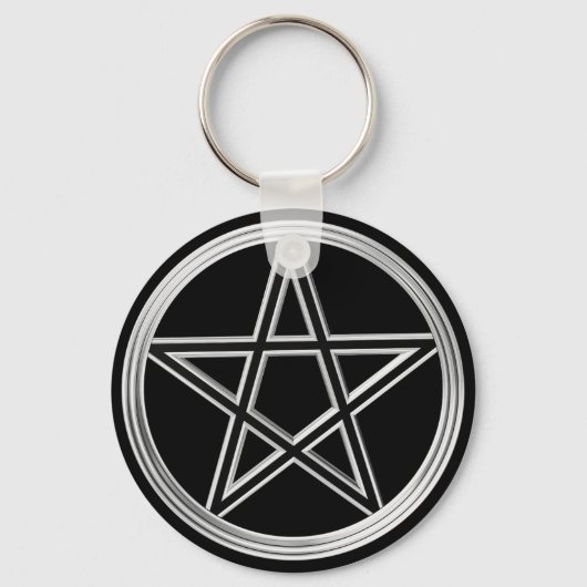 銀ペンタグラム キーホルダー (正面)