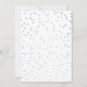 銀ホイルフェイクティアラキンセニェラパーティー 招待状 (裏面)