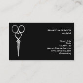 銀ホログラフィモダンック美容師 名刺 (裏面)