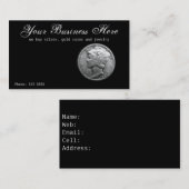 銀マーキュリー買ディメが金大切貨を売る 名刺 (正面/裏面)