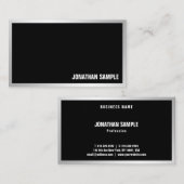 銀ミニマエレガントリスト平モダントレンディー 名刺 (正面/裏面)