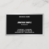 銀ミニマエレガントリスト平モダントレンディー 名刺 (裏面)