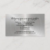 銀ミニマル金ゴールド弁護士名刺 名刺 (裏面)