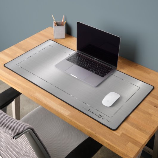 銀ミニマル金質銀枠 デスクマット (オフィス2)