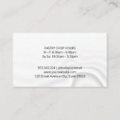 銀メタリックウィスク |シルキーの背景 名刺 (裏面)