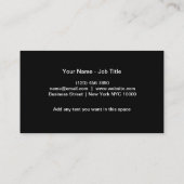 銀メタリックカッコいいルック建築テーマ 名刺 (裏面)