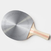 銀メタリックパーソナライズされたラジアルテクスチャ 卓球ラケット (横)