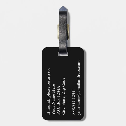 銀メタリックマンダラモダンモノグラエレガントム ラゲッジタグ (裏面縦)