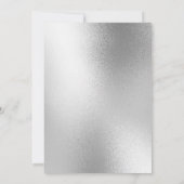 銀メタリックモダンエレガントスタイリッシュ結婚ズ 招待状 (裏面)
