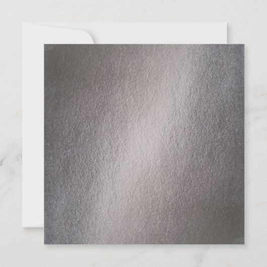 銀メタリック水のカラーワールドマップ結婚の値 案内状 (裏面)