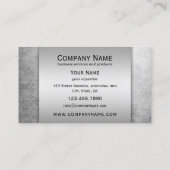 銀メタリック白黒プロフェッショナル 名刺 (裏面)