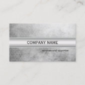 銀メタリック白黒プロフェッショナル 名刺 (正面)