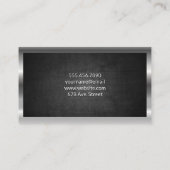 銀メタリック縁どブラック 名刺 (裏面)