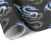 銀メタリック・ドラゴン ラッピングペーパー (ロールコーナー)