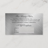 銀メタルグリッタードリップギフト券 名刺 (裏面)
