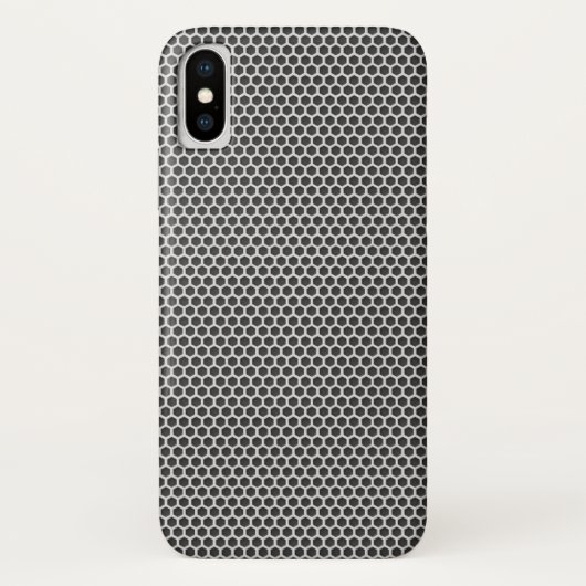 銀メタルスクリーンパターン Case-Mate iPhoneケース (裏面)