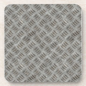 銀メタル格子模様 コースター (正面)