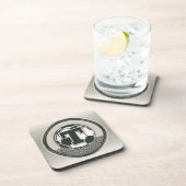 銀メダルのサッカーのモノグラムの手紙T コースター (右側)