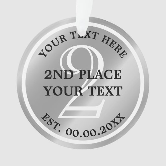 銀メダルオーナメント2位獲得 オーナメント (正面)