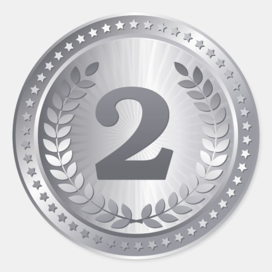 銀メダル2位決定者 ラウンドシール (正面)