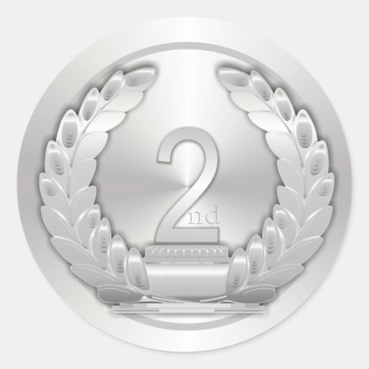 銀メダル ラウンドシール (正面)