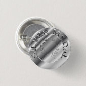 銀メダル 缶バッジ (正面&裏面)