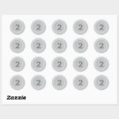 銀メダル(2位) ラウンドシール (シート)
