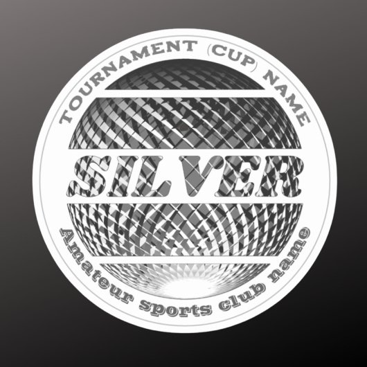 銀メダル 2位入賞者ラウンド シール